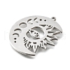 304 Stainless Steel Pendants STAS-S178-06P-2