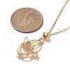 Brass Chains Macrame Pouch Empty Stone Holder for Pendant Necklaces Making NJEW-JN04475-01-6