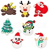 SUNNYCLUE 84Pcs 7 Styles Christmas Theme PVC Cabochons FIND-SC0011-36-1