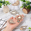  DIY Filigree Wood Dangle Earring Making Kit DIY-TA0009-69-6