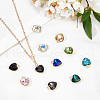 FIBLOOM 20Pcs 10 Colors Golden Plated Alloy Pendants FIND-FI0001-24-3