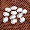 Flat Oval Imitation Pearl Acrylic Beads OACR-L004-2303-1