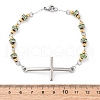 201 Stainless Steel Link Chain Bracelets BJEW-A032-01GP-01-3