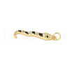 Brass Micro Pave Cubic Zirconia Enamel Pendants KK-D354-06G-B-2