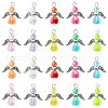 100Pcs Acrylic Alloy Pendants PALLOY-CJ00045-1