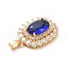 Brass Clear Cubic Zirconia Pendants KK-I695-066G-3