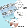 60Pcs 6 Styles Tibetan Style Alloy Wing Beads TIBEB-YW0001-25-2