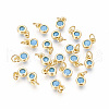 Brass with Single Cubic Zirconia Charms X-ZIRC-F095-03G-2