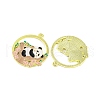 Golden Plated Alloy Enamel Pendants ENAM-Z017-08G-01-2