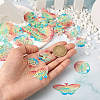  40Pcs 10 Styles Spray Painted 430 Stainless Steel Filigree Double-Sided Pendants STAS-TA0002-28-6