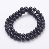 Synthetic Black Stone Beads Strands X-G-H1628-8mm-1-2