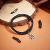 Unicraftale 4Pcs 4 Styles Column 304 Stainless Steel Matte Bayonet Necklace Clasps with Push Button STAS-UN0052-64-2