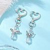 Angel Glass Pendant Decorations HJEW-JM02767-1