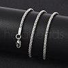 Tarnish Resistant 304 Stainless Steel Popcorn Chain Necklaces NJEW-J032-22P-4