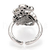Enamel Adjustable Alloy Cuff Finger Rings RJEW-S038-013-2
