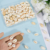 SUNNYCLUE 100Pcs Cowrie Shell Links/Connectors SSHEL-SC0001-30-3