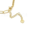 Brass Cuban Link Chain & Paperclip Chain Bracelet Making KK-U020-10G-2