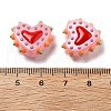 Handmade Lampwork Bumpy Beads Heart LAMP-V001-07C-4