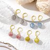 4 Pairs Resin Imitation Cat Eye Leverback Earrings EJEW-JE06350-1