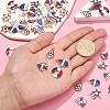 50Pcs 10 Styles Alloy Enamel Pendants ENAM-CJ0003-08-4