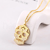 Stainless Steel Mexican Candy Skull Pendant Necklaces CQ9422-1-1