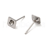 Square 201 Stainless Steel Stud Earring Findings STAS-Q315-05P-2