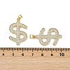 Brass Micro Pave Cubic Zirconia Pendants KK-S526-22G-3