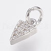 Brass Micro Pave Cubic Zirconia Charms ZIRC-F083-025P-RS-1