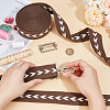 5 Yards Polycotton Jacquard Arrow Ribbon OCOR-WH0078-170C-3