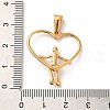 PVD Vacuum Plating 304 Stainless Steel Pendants STAS-M322-19G-3