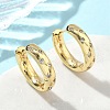 Brass Micro Pave Clear Cubic Zirconia Hoop Earrings EJEW-A132-17G-1