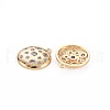 Brass Micro Pave Clear Cubic Zirconia Pendants KK-S364-076-2
