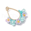 Glass Seed Beaded Pendants PALLOY-MZ00600-02-2