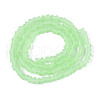Frosted Transparent Glass Beads Strands GLAA-N016-4mm-07-2