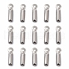 Tarnish Resistant 201 Stainless Steel Fold Over Crimp Cord Ends X-STAS-R055-07-1