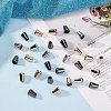 GOMAKERER 60Pcs 3 Colors Zinc Alloy Cord Ends FIND-GO0002-86B-4