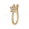 Brass Micro Pave Clear Cubic Zirconia Clip-on Nose Septum Rings WGE30AD-15-1
