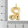 Rack Plating Brass Micro Pave Cubic Zirconia Pendants KK-A200-24G-R-3