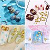 Olycraft Ocean Themed 160Pcs 8 Styles Brass/Alloy Cabochons MRMJ-OC0002-76-7