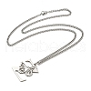 201 Stainless Steel Necklaces NJEW-Q336-01Z-P-2