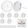 Beebeecraft 50Pcs Flat Round 304 Stainless Steel Stud Earring Settings STAS-BBC0005-84C-1