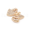 Brass Micro Pave Cubic Zirconia Pendants KK-U051-04G-02-2