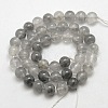 Natural Gemstone Cloudy Quartz Round Bead Strands X-G-O021-6mm-03B-1