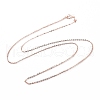 925 Sterling Silver Cable Chains Necklace for Women STER-I021-08B-RG-1