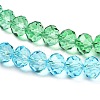 Transparent Painted Glass Beads Strands X1-DGLA-A034-T8mm-A17-4