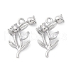 Brass Rhinestone Pendants KK-E793-15P-1
