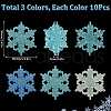 SUNNYCLUE 30Pcs 3 Colors Transparent Resin Decoden Cabochons RESI-SC0003-41-2