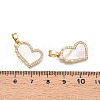 Brass Micro Pave Clear Cubic Zirconia Pendants KK-N254-204G-3