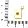 Brass Micro Pave Cubic Zirconia Charms KK-I276-52G-3