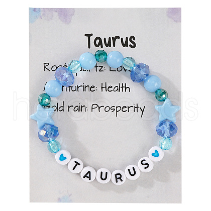Bohemian Style Constellation Acrylic Beads Stretch Bracelets for Women EF7084-8-1